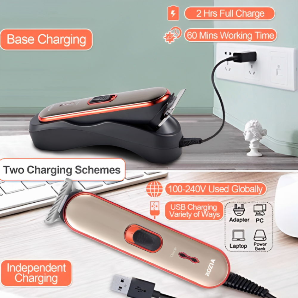 Tondeuse Professionnelle Rozia – Polyvalente, Puissante & Rechargeable thumbnail 5