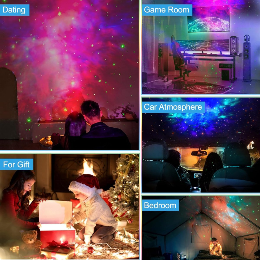 Astronaute Projecteur d'étoiles et nébuleuses blanc thumbnail 5