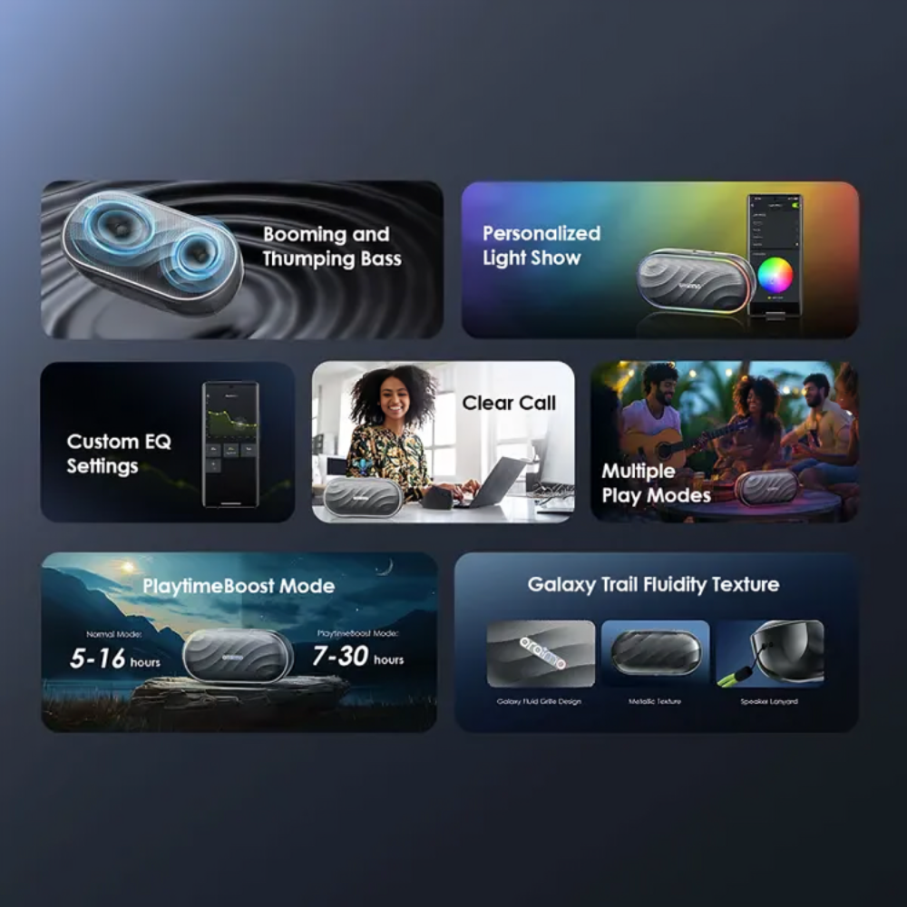 SpaceBox – Enceinte Sans Fil 8W avec Radio FM et Design Compact