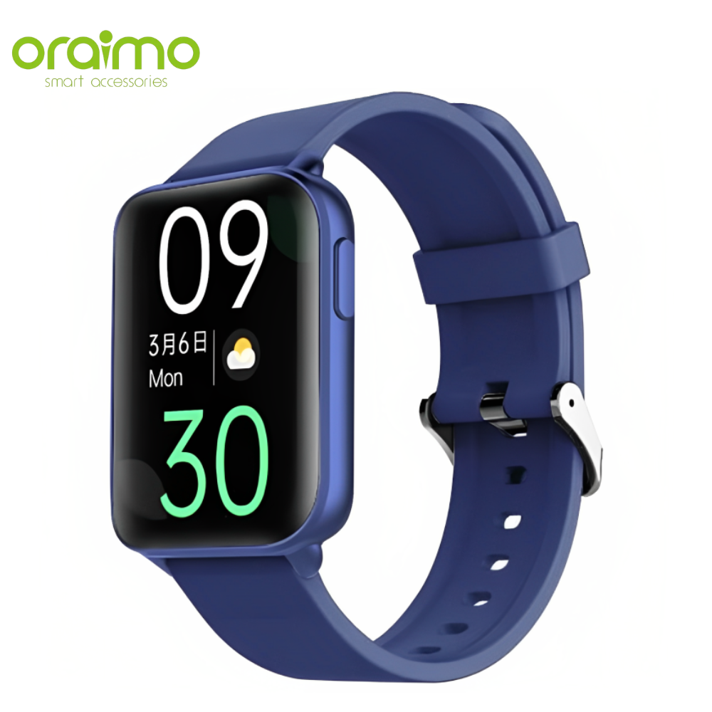 Oraimo Smart Watch Pro – Montre Connectée Bleu avec Écran IPS et Suivi Santé Avancé thumbnail 1