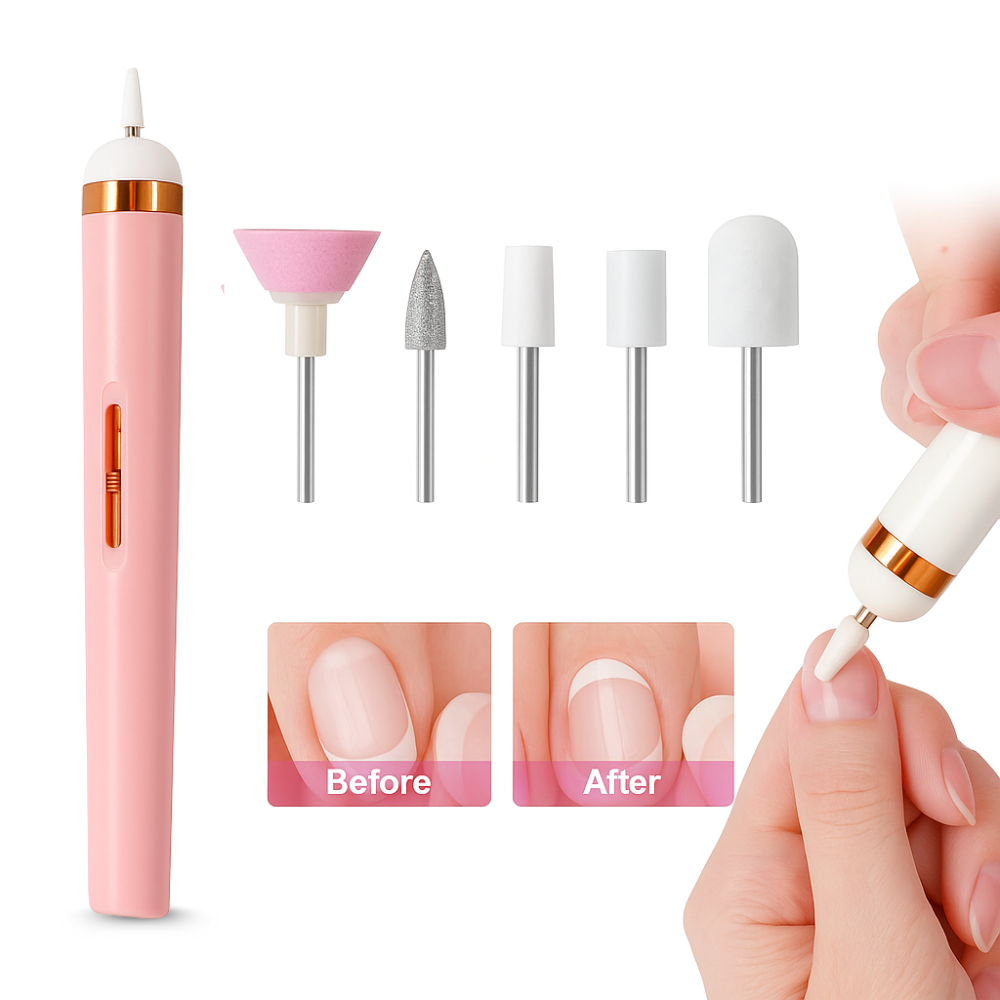 Set Manucure & Pédicure 5 en 1 – Lime Électrique Rechargeable Professionnelle et Portable thumbnail 1