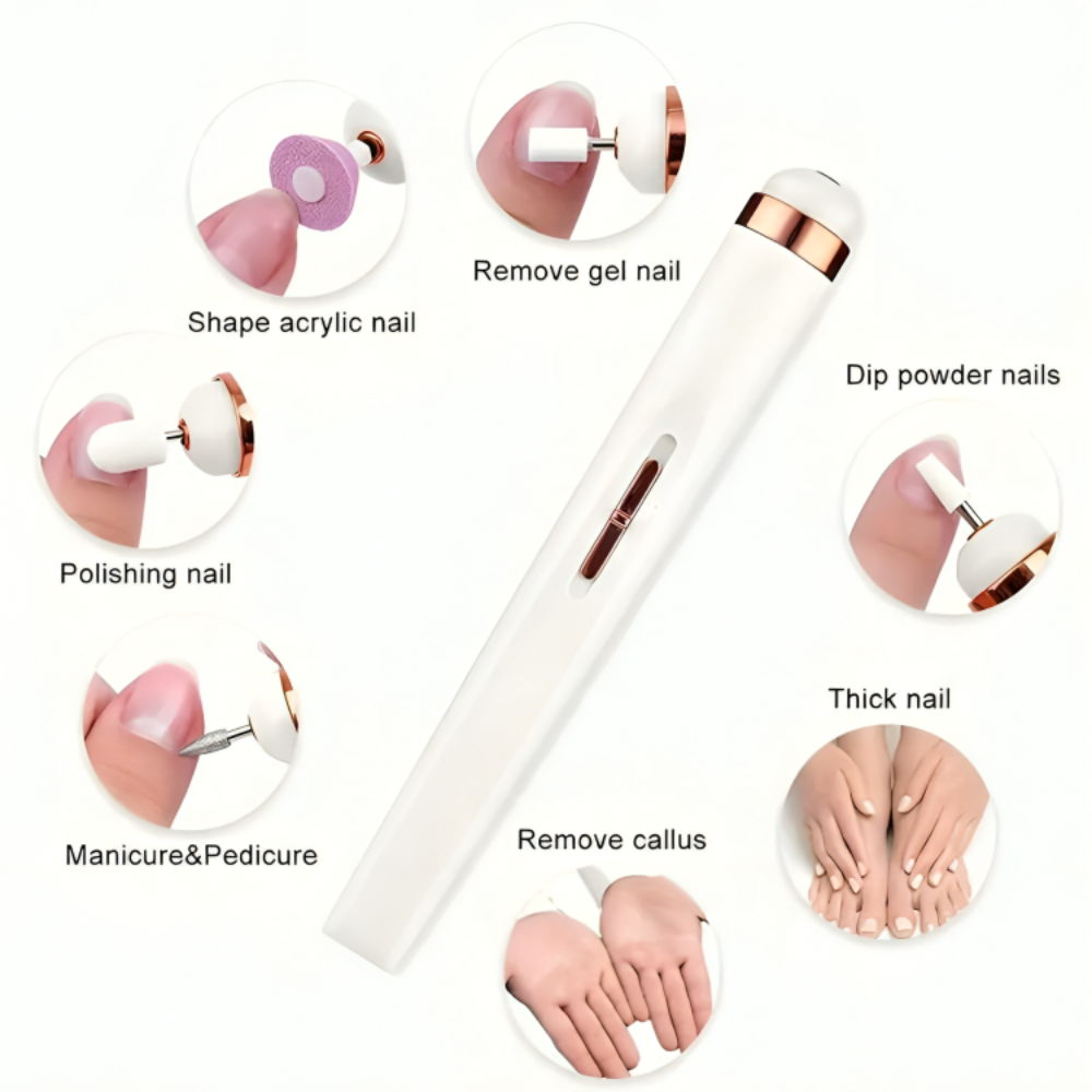 Set Manucure & Pédicure 5 en 1 – Lime Électrique Rechargeable Professionnelle et Portable thumbnail 2