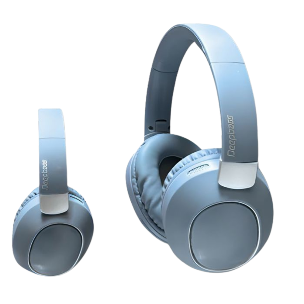 Casque bluetooth DeepBass R20 BLEU Original thumbnail 3
