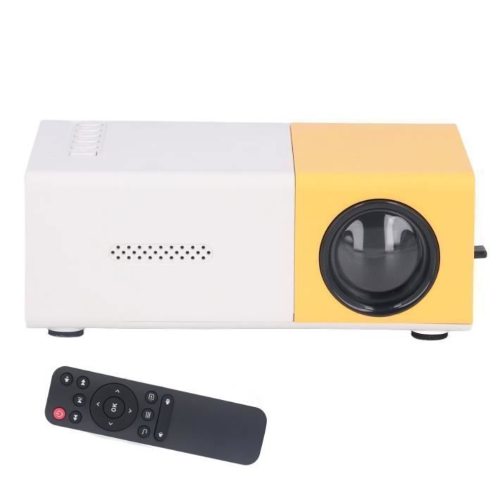 Projecteur Avec Télécommande, Supporte Les Interfaces Hdmi, Av, Sd, Usb - J