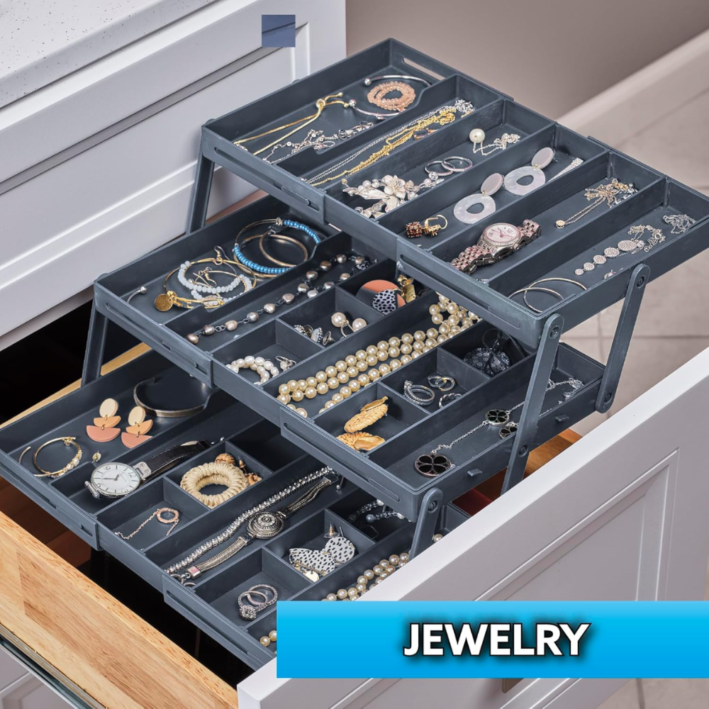 Rangement Multi-Niveaux – Idéal pour Bijoux, Cosmétiques, Cuisine et Bureau thumbnail 5