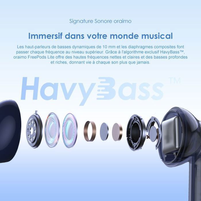 FreePods Lite 40 heures d'autonomie OTW-330 BLACK thumbnail 2