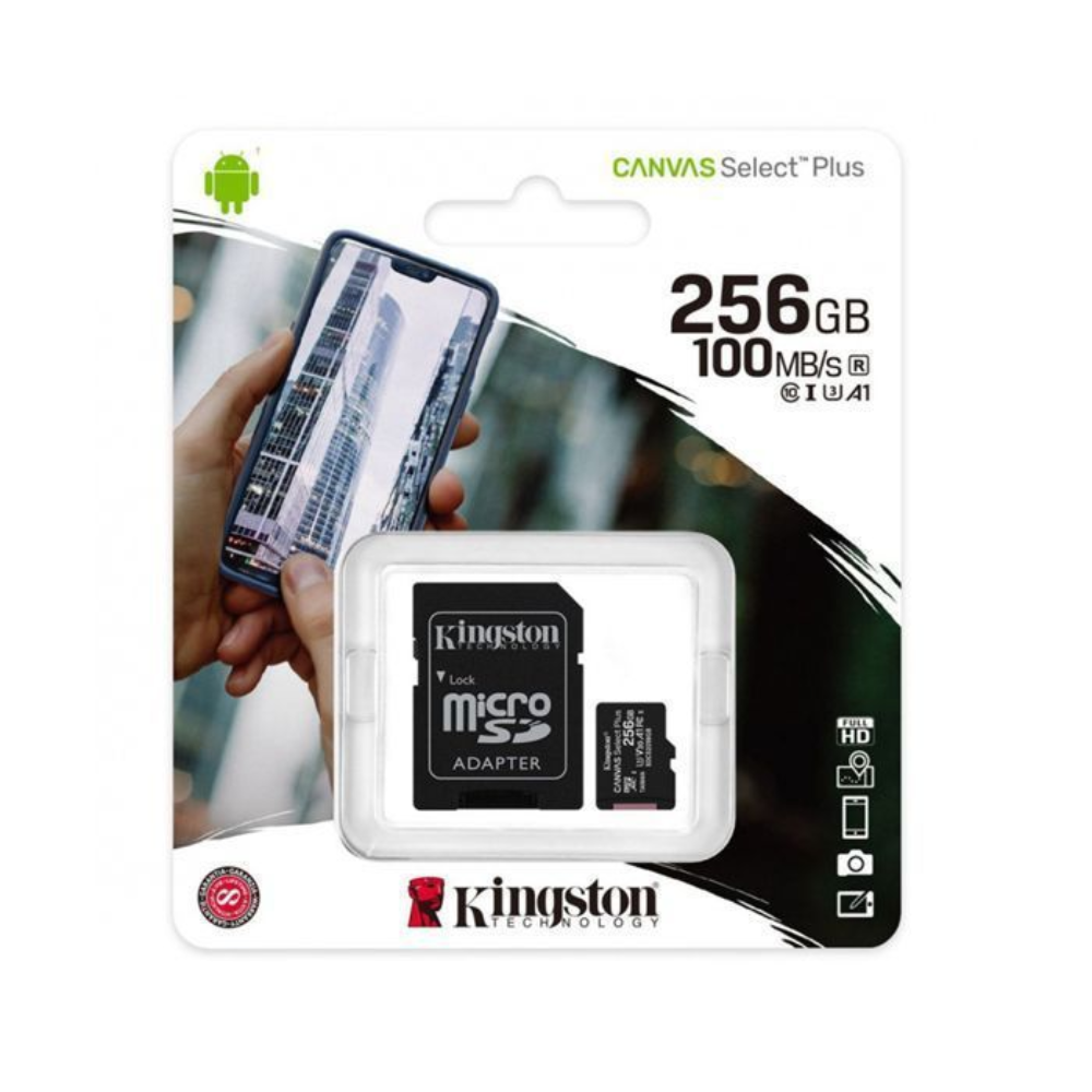 Microsd Carte Mémoire Kingston Canvas Select Plus 256 Go Original thumbnail 3