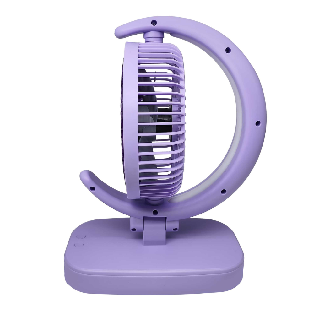 Mini Ventilateur De Table Ultra Silencieux Avec Éclairage D’ambiance thumbnail 4