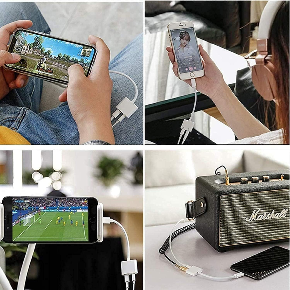 Adaptateur 2 En 1 Lightning – Audio Jack 3,5 Mm thumbnail 2