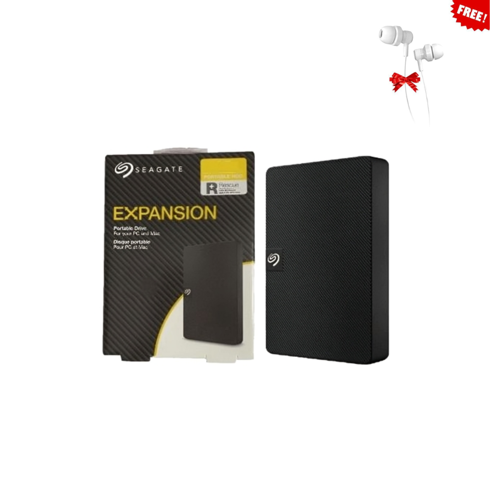 Disque Dur Externe 1 To Seagate Expansion – Compact, Usb 3.0 Haute Vitesse + Écouteurs Gratuit