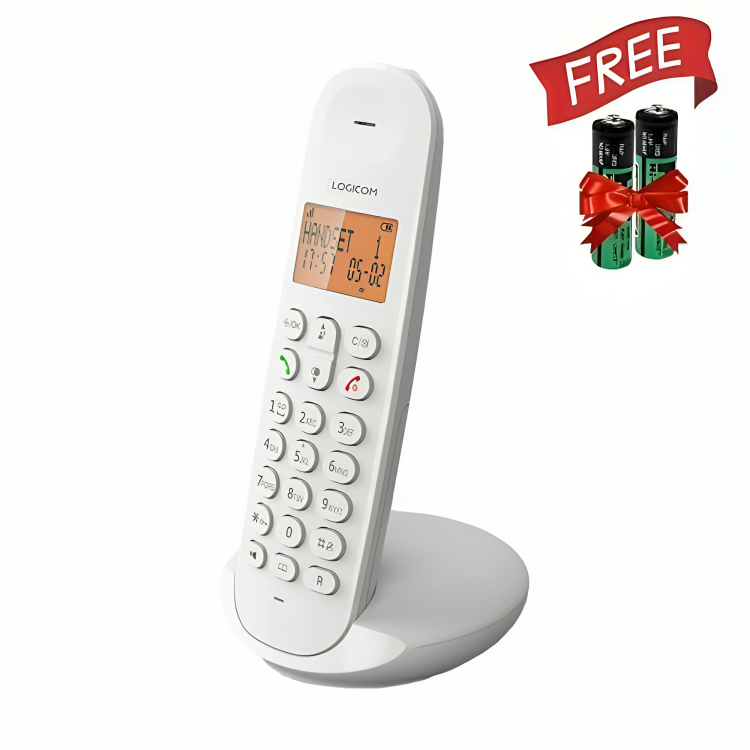 Téléphone Fixe Sans Fil ILOA 150 Blanc + 2 Piles Incluses Gratuit