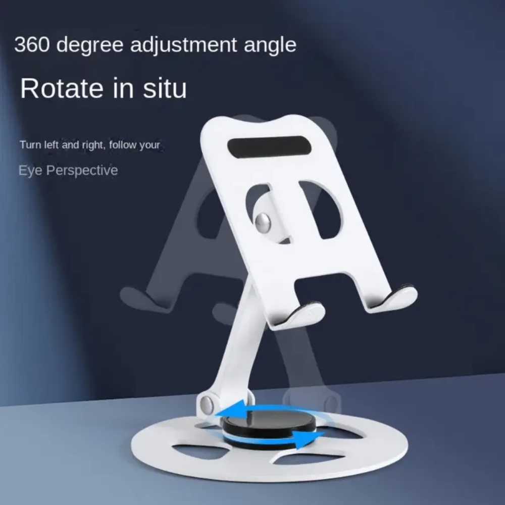 Support mobile metal pliable 360 degres base stable - couleure aleatoire thumbnail 3