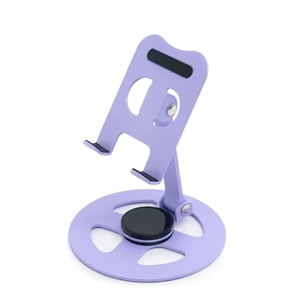 Support mobile metal pliable 360 degres base stable - couleure aleatoire