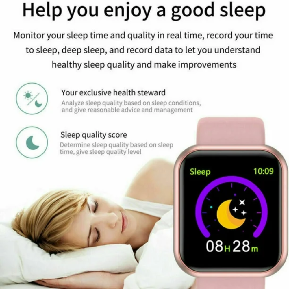 Montre Connectée Intelligente , Suivi Santé, Sport Et Notifications
