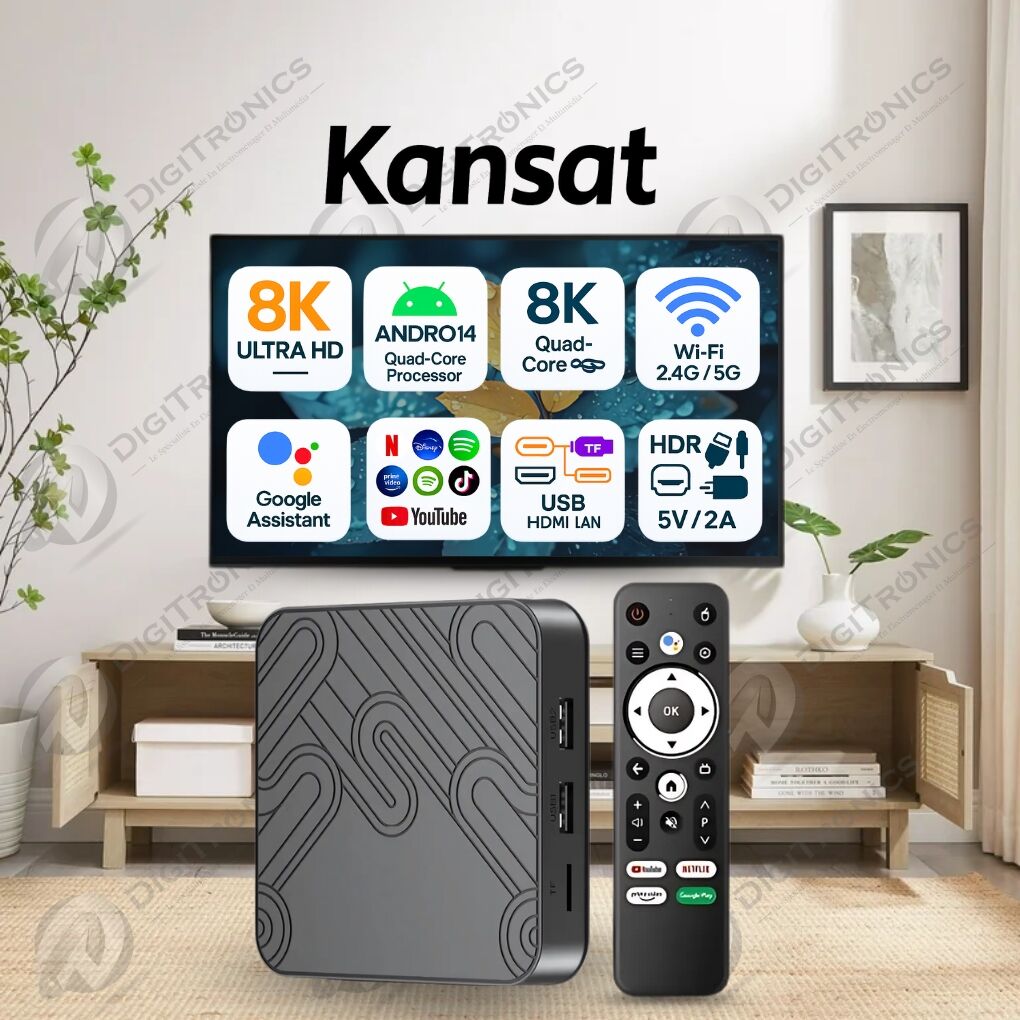 Tv Box Z8 Pro Android Tv 8K Ultra HD, Android 14, WiFi 5G, Google Assistant