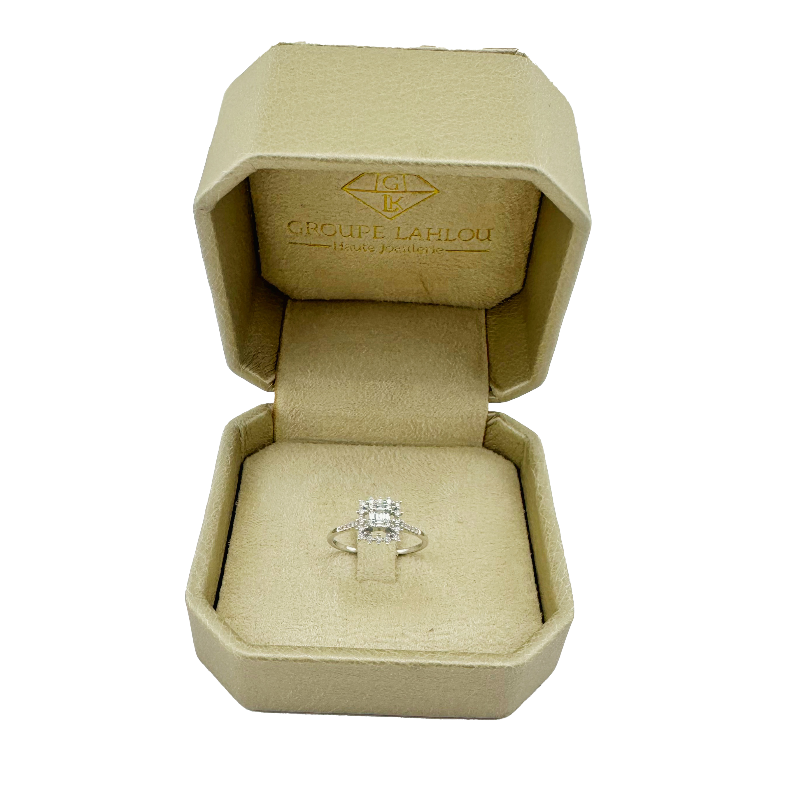 Bague Rectangulaire en Or et Diamant thumbnail 2