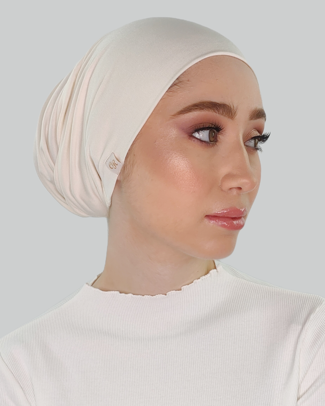 Bonnet en jersey organique - Off white