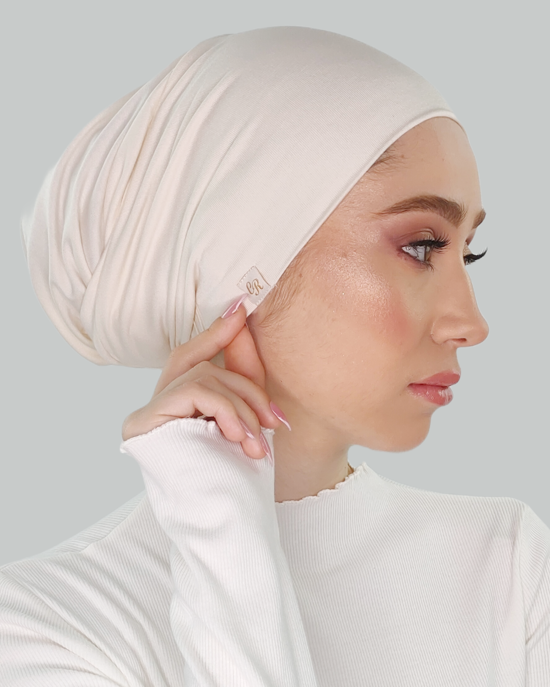 Bonnet en jersey organique - Off white