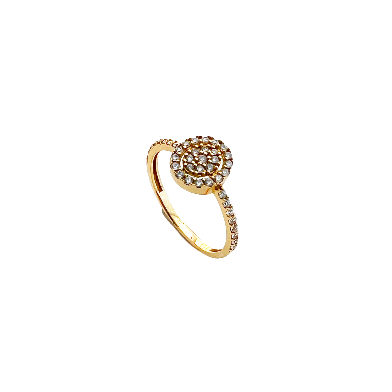 Bague de Mariage en Or Rose 18K – Motif Spirale avec Diamant Étincelant