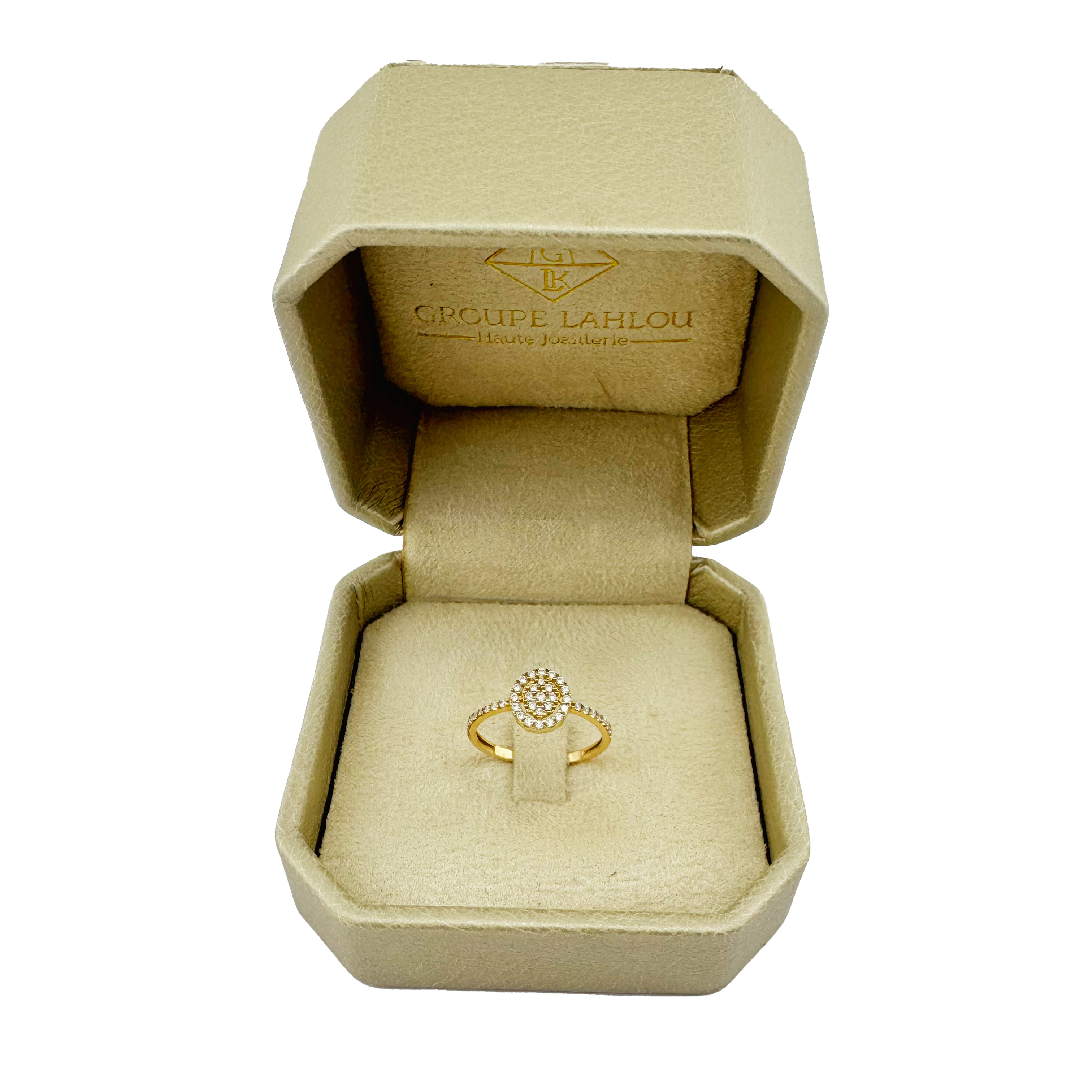 Bague de Mariage en Or Rose 18K – Motif Spirale avec Diamant Étincelant