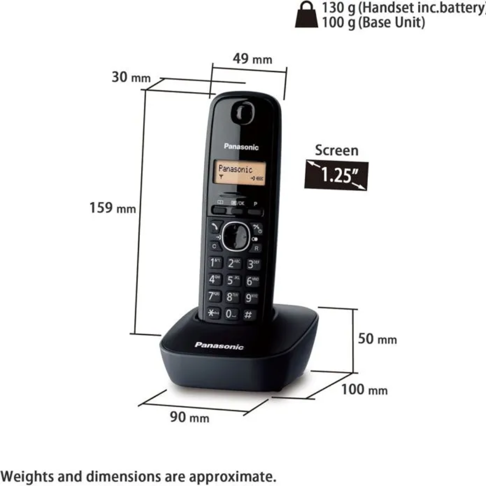 Téléphone Fixe Sans Fil Noir thumbnail 3