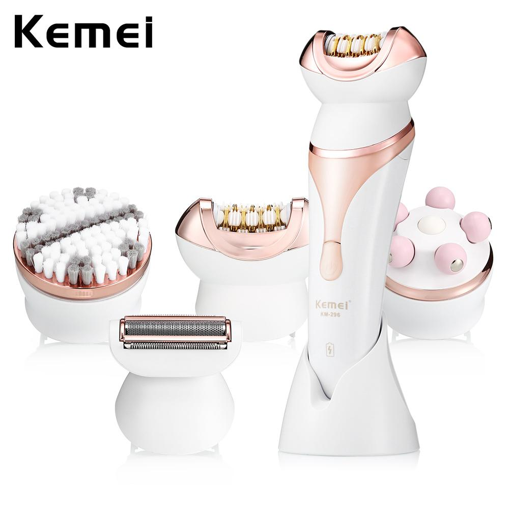 Epilateur multifonction KM-296 4 en 1 - rasoir, brosse nettoyante, tète massage thumbnail 7