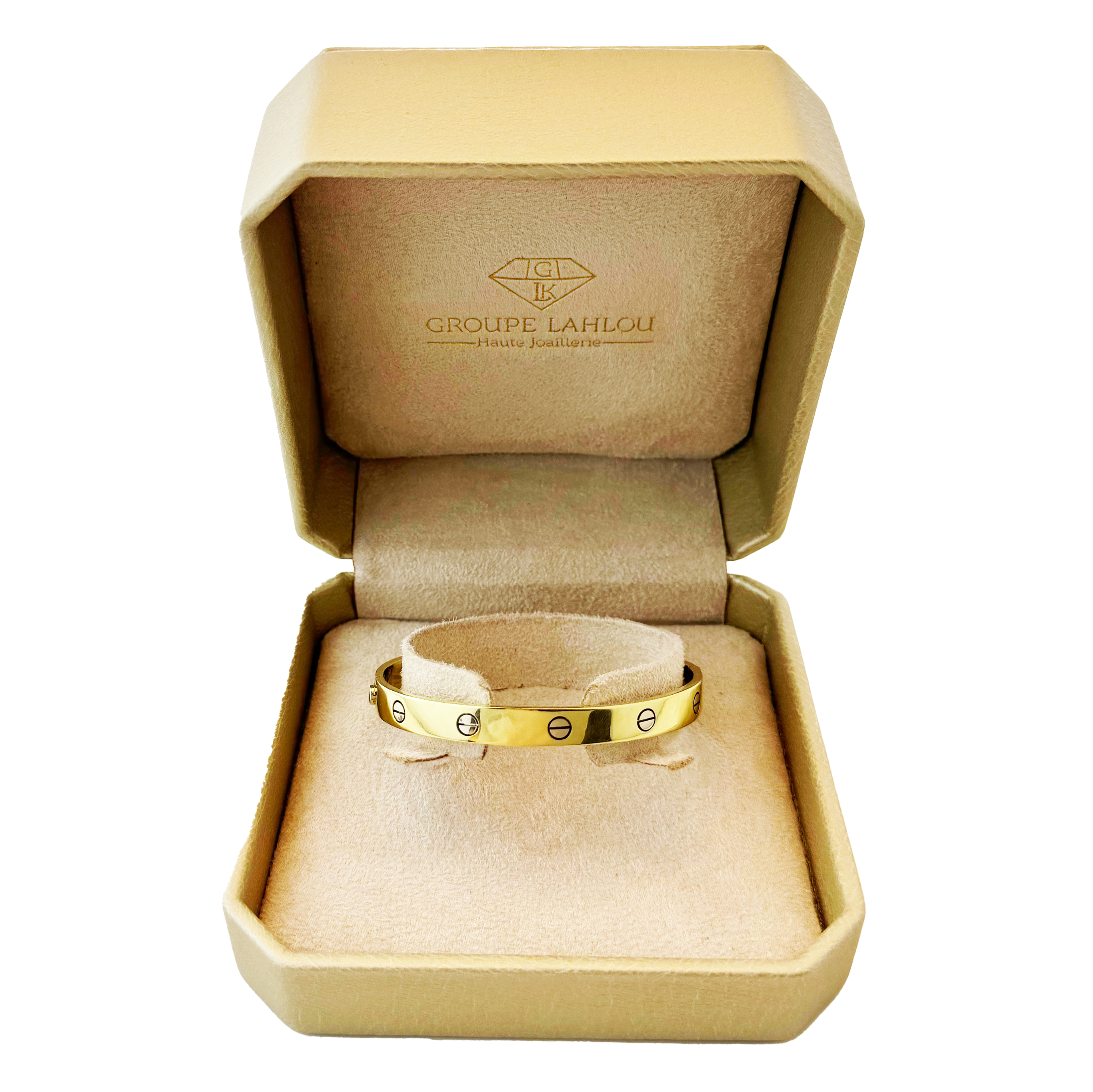Bracelet Jonc Or Jaune 18K – Design Iconique Gravé, Élégance Intemporelle et Moderne.