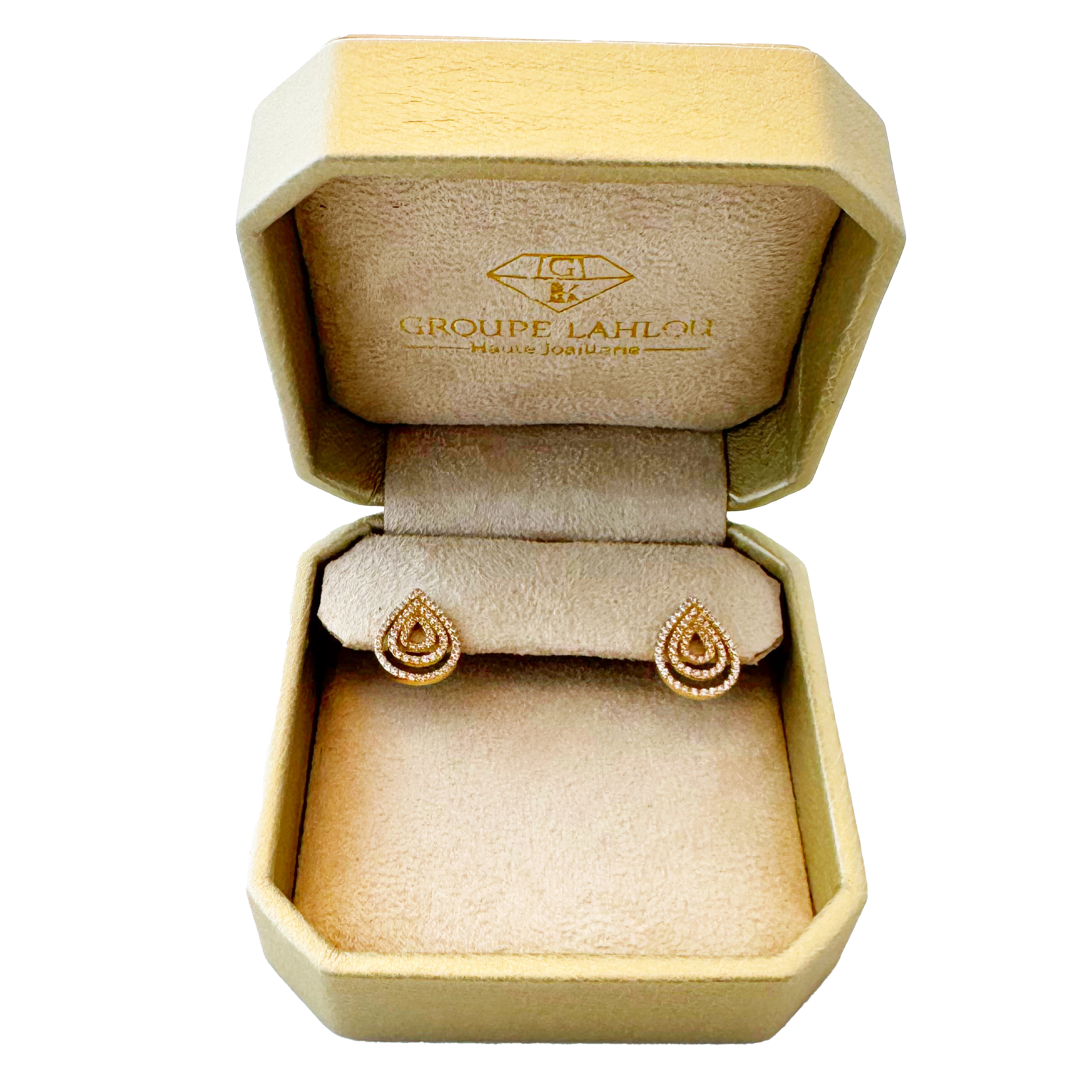 Boucles d'Oreilles Gouttes Or Rose & Diamilites – Éclat Moderne, Élégance Quotidienne.