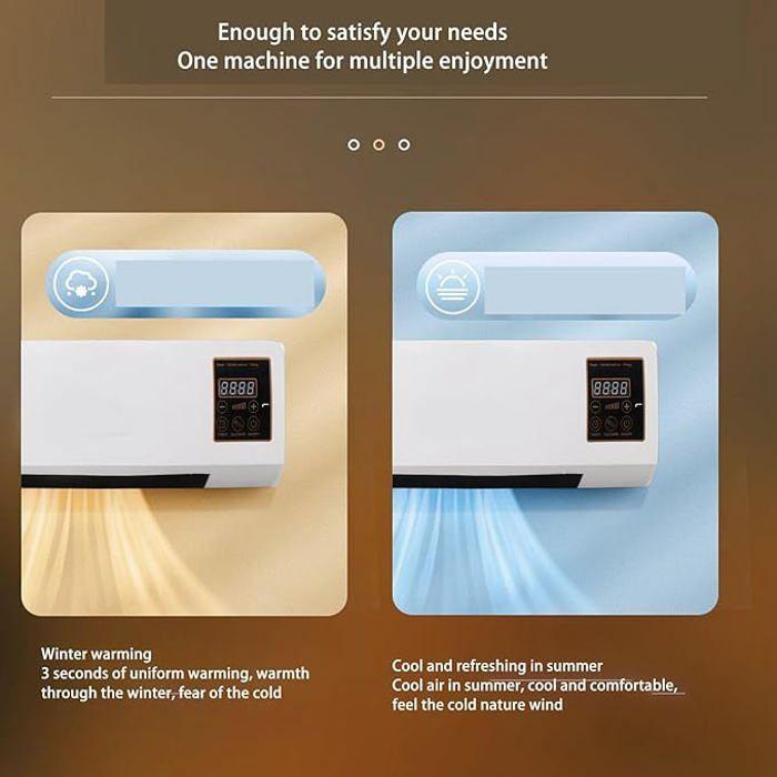 Climatiseur Mural, Climatisation Portable Avec Chauffage, Double Usage Très Efficace