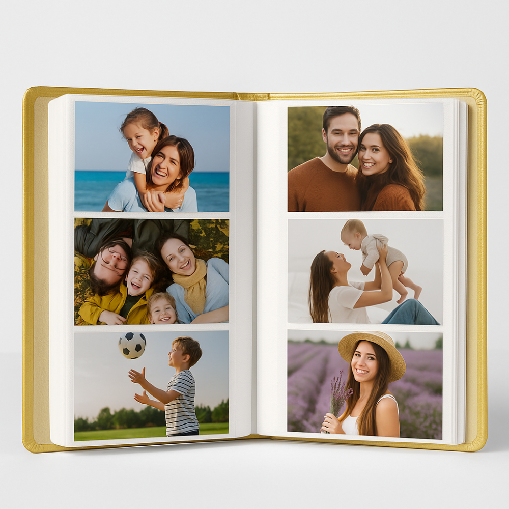 Album Photo 5x7 – Similicuir Jaune avec Cadre Photo Intégré thumbnail 3