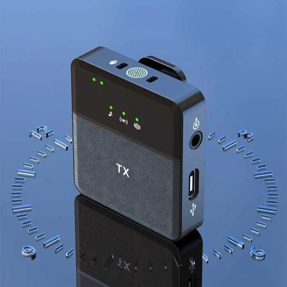 Microphone sans fil 2 en 1 à double suppression du bruit SX9 Compatible avec Smartphones Android et iPhone Type-c thumbnail 3
