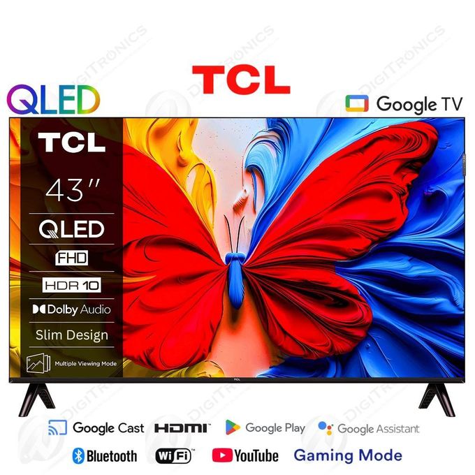 43 Smart Tv QLED Full HD Google TV et Dolby Audio, écran plat, 43S5K