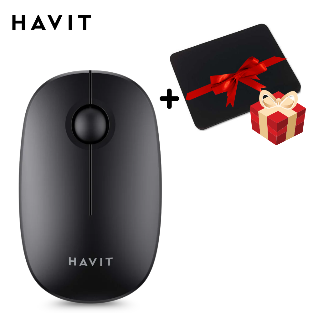 Souris Sans Fil Havit MS57GT + Tapis de Souris Offert – Connexion 2.4G, Légère et Performante