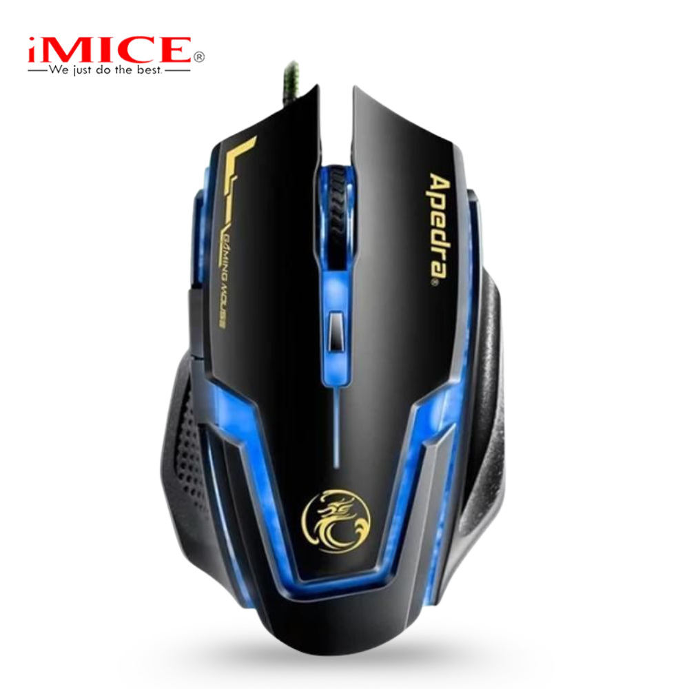 Souris Gamer iMICE A9 Filaire + Tapis de Souris Offert – RGB, 6 Boutons, Haute Réactivité