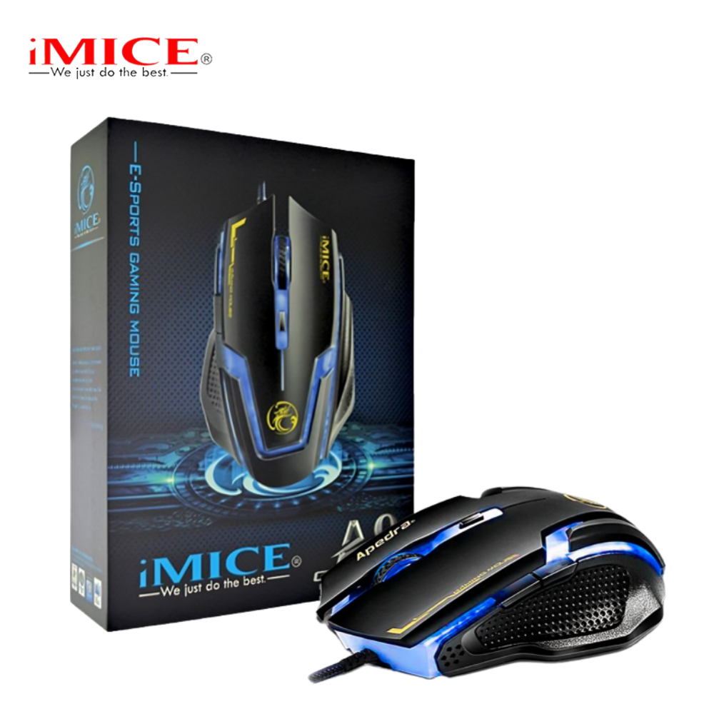 Souris Gamer iMICE A9 Filaire + Tapis de Souris Offert – RGB, 6 Boutons, Haute Réactivité thumbnail 3