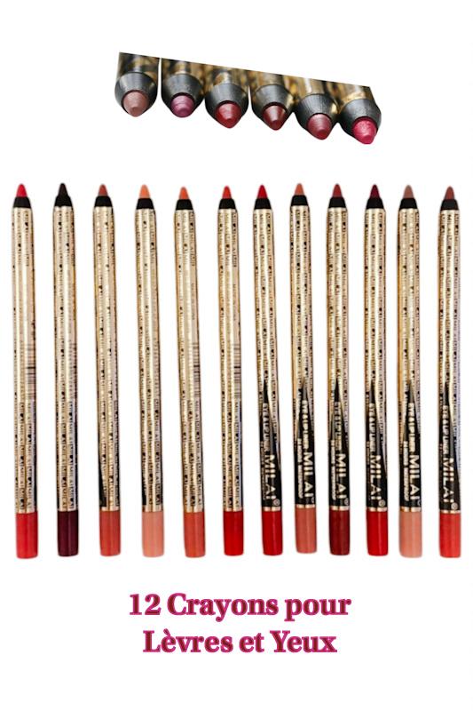 12 Crayons gel pour lèvres et yeux. thumbnail 4