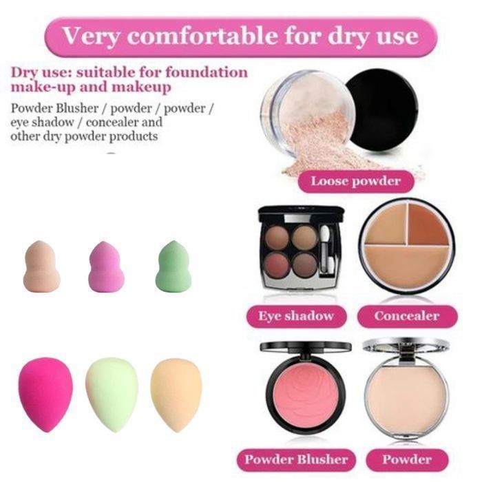 5 Mini éponges de Maquillage Couleurs Aléatoires thumbnail 3