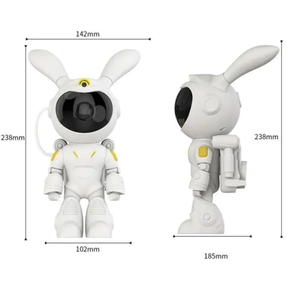 Projecteur de ciel etoile a LED Space Rabbit - Blanc, Lapin Astronaute ( Space Bunny ) thumbnail 6