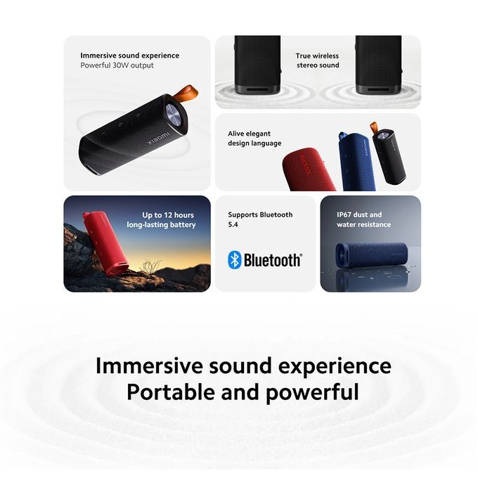 Sound Outdoor 30W Enceinte Bluetooth Haut-parleur Noir