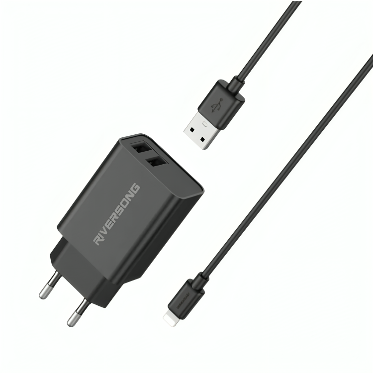 Chargeur SafeKub D2 Dual Ports USB + Câble USB Vers Lightning