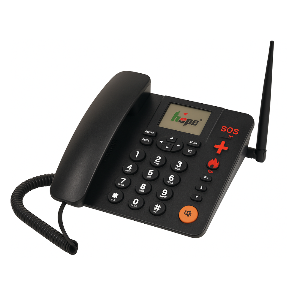 Téléphone Fixe GSM Hope LF9002 – Avec Antenne et Bouton SOS thumbnail 1