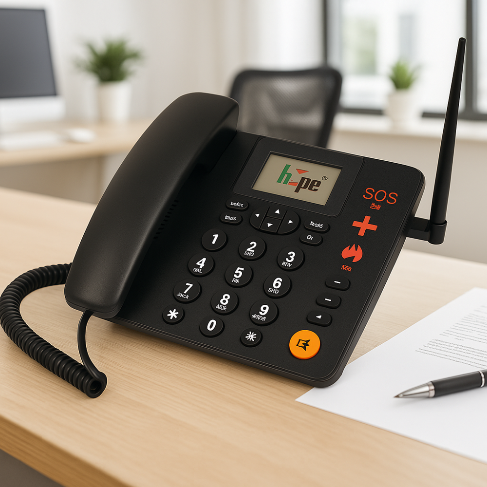 Téléphone Fixe GSM Hope LF9002 – Avec Antenne et Bouton SOS thumbnail 2