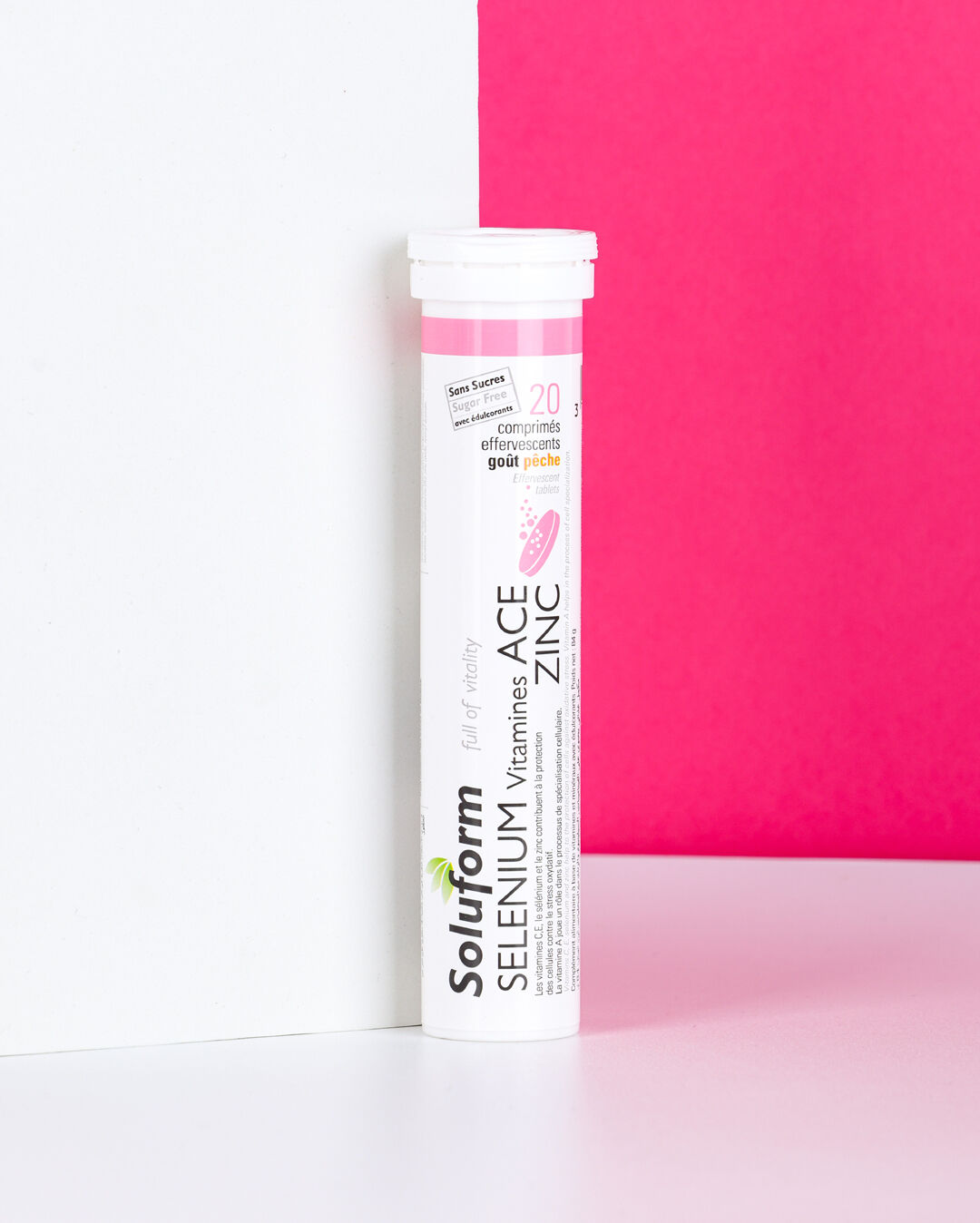 Sélénium ACE Zinc Goût pêche 20 comprimés