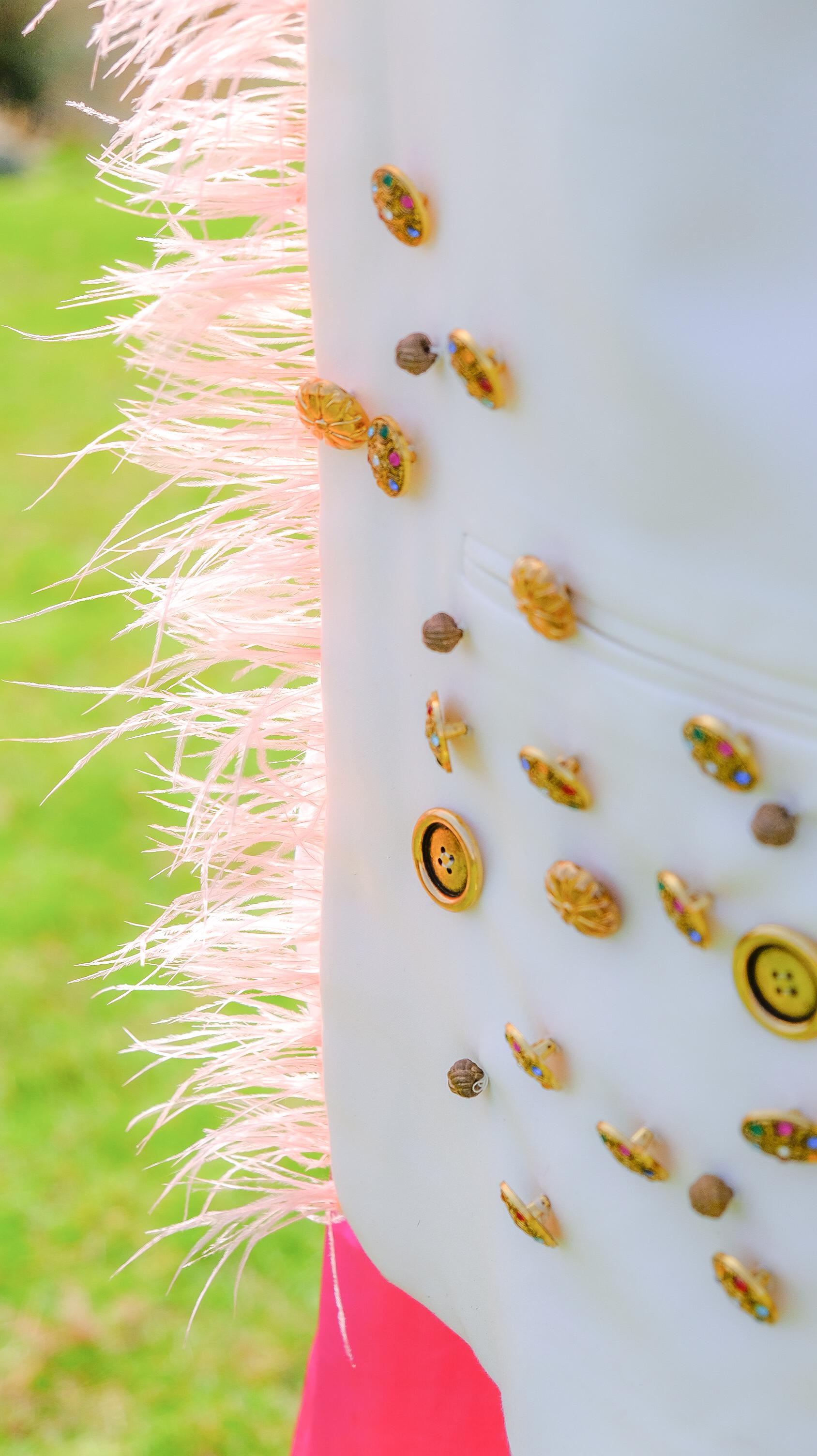 Églantine Rosée — Gilet Avec Détails De Fourrure Saumon thumbnail 3