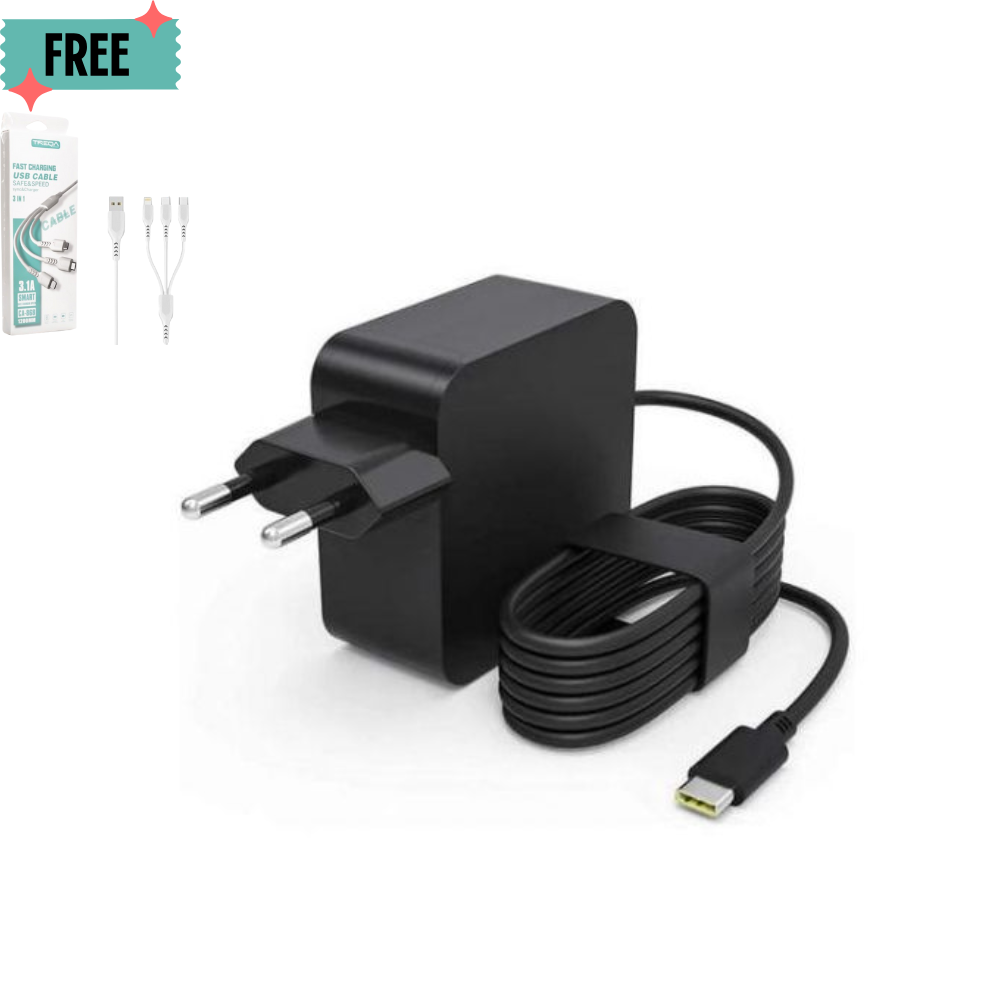 Chargeur pour PC Portable Type-C 65W/ 20V / 3.25A + Cable 20W 3 Tètes thumbnail 1