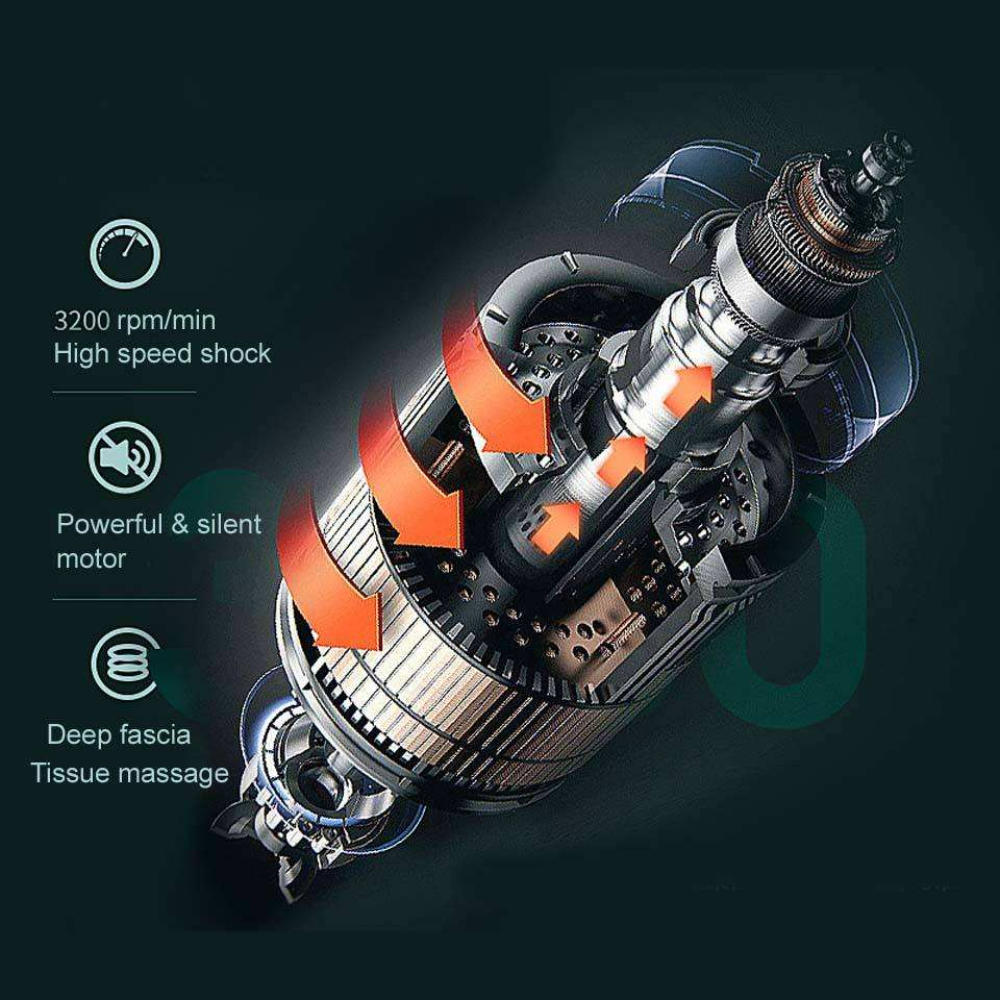 Pistolet De Massage Musculaire, profond sans fil USB Booster KH-515 +Ensemble De Bouteilles Anti-Fuite