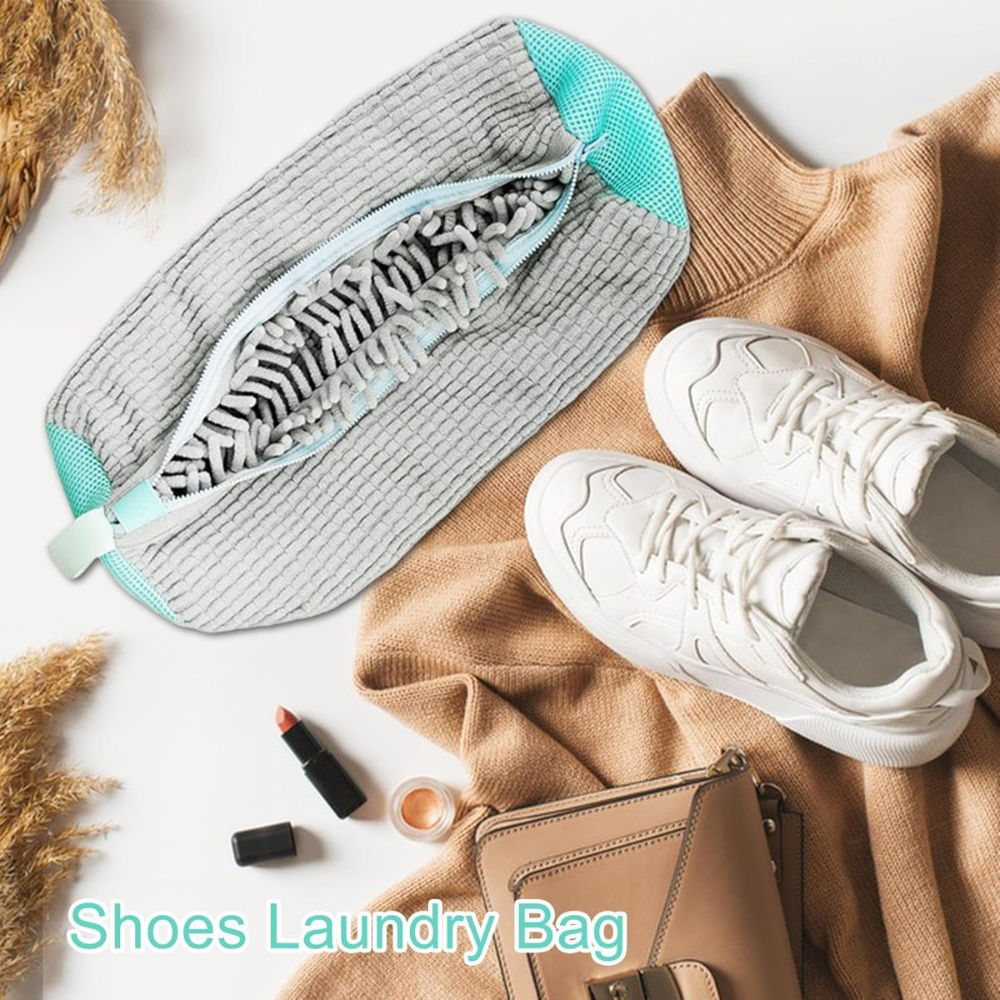 Sac Lavage Chaussures Reutilisable Maille - Couleur Aleatoire thumbnail 2
