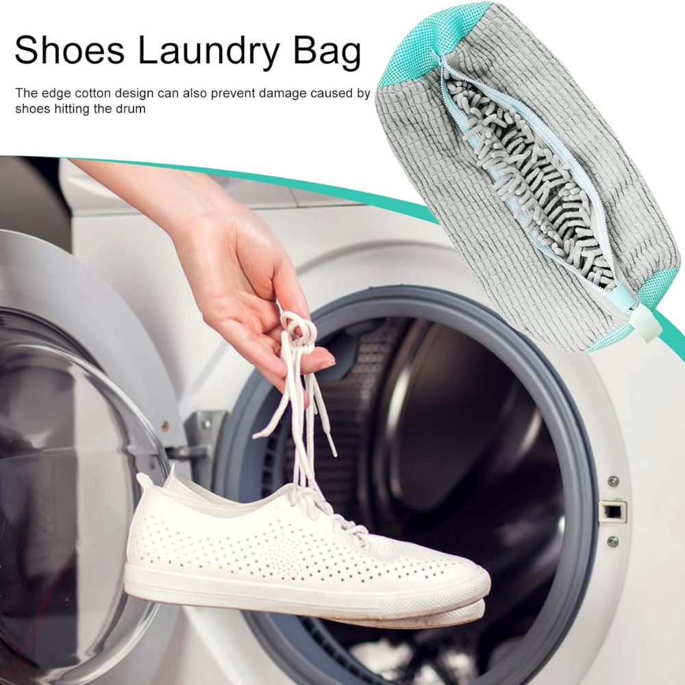 Sac Lavage Chaussures Reutilisable Maille - Couleur Aleatoire thumbnail 5