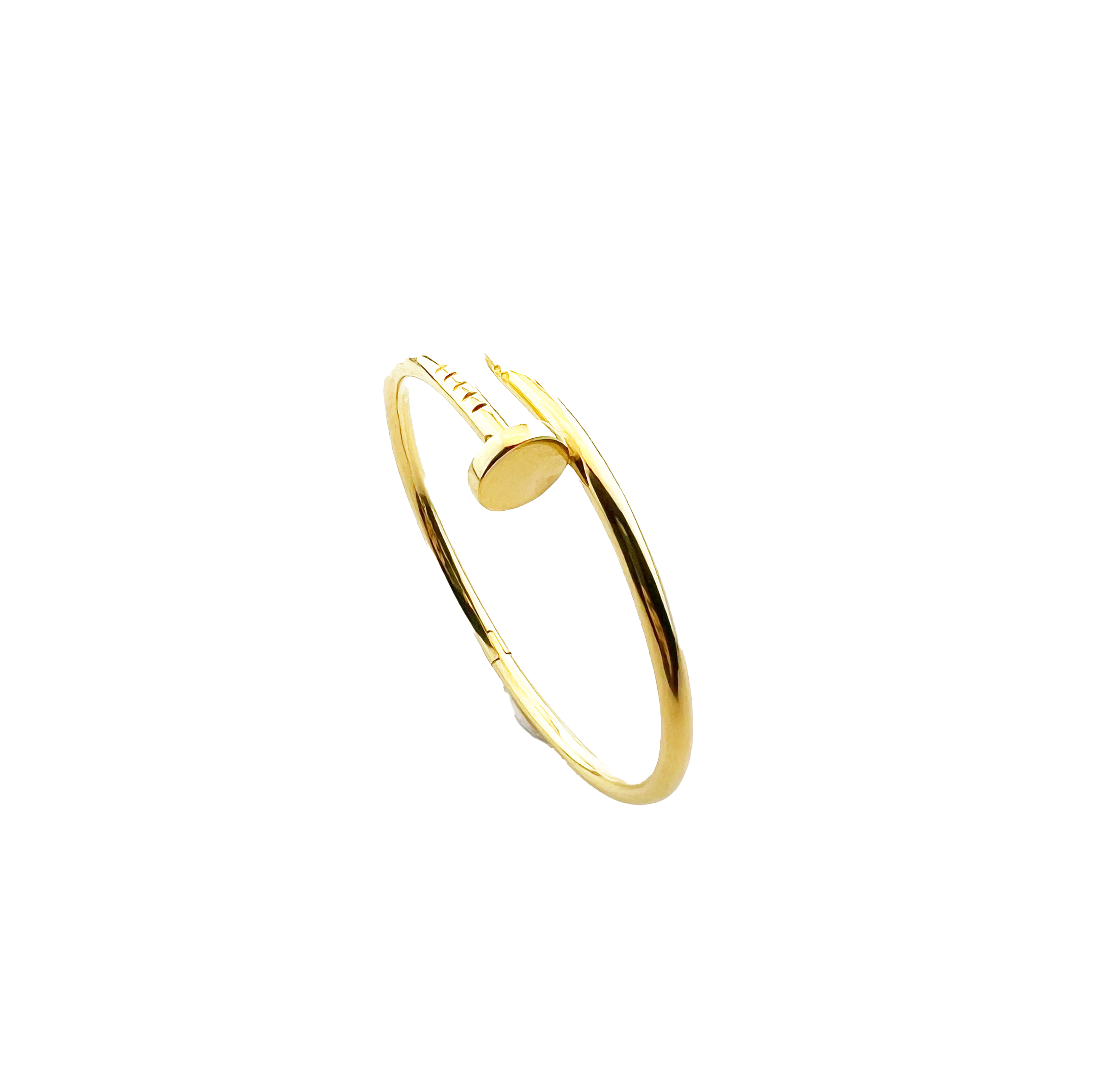 Bracelet Jonc 'Clou' en Or Jaune 18K – Design Iconique, Audace & Élégance Moderne.