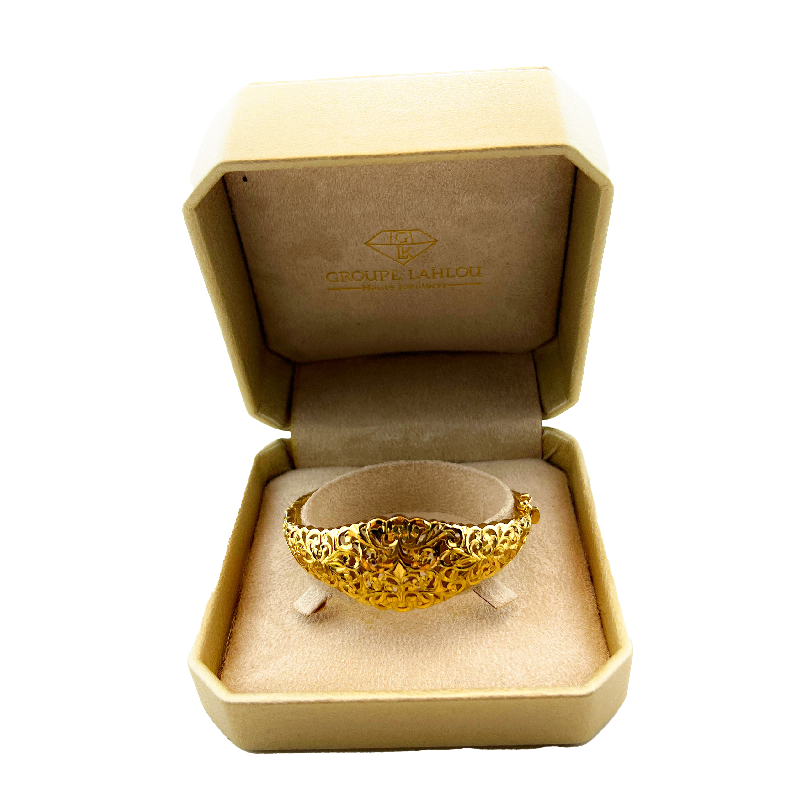 Bracelet Jonc Traditionnel Or Jaune 18K – Filigrane Somptueux, Artisanat d'Héritage. thumbnail 2